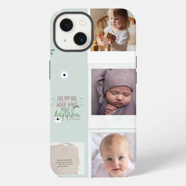 Coque iPhone bébé avec de grands vœux (Verso)