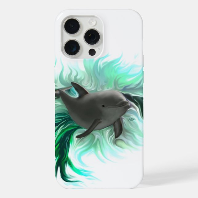 Coque iPhone Bébé dauphin (Verso)