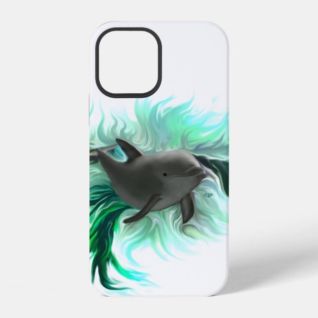 Coque iPhone Bébé dauphin (Verso)