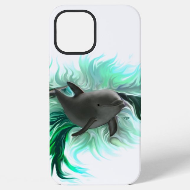 Coque iPhone Bébé dauphin (Verso)