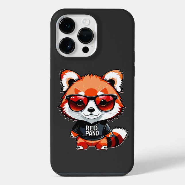 Coque iPhone Bébé Panda Rouge Chibi (Verso)