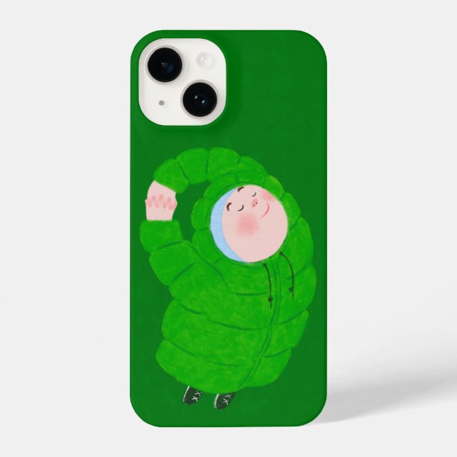 Coque iPhone bébé vert (Verso)