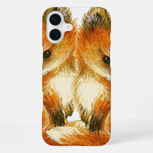 Coque iPhone 16 Plus Bébés renards jumeaux