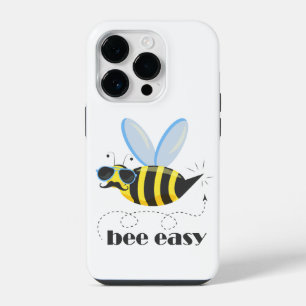 Coque Pour iPhone 14 Plus Bee caractère avec mustache lunettes de soleil Bee