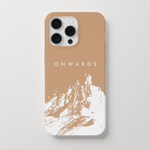 Coque iPhone 15 Pro Max Beige doux minimaliste de la montagne