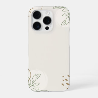 Coque iPhone 16 Pro Beige Simple Floral Watercolor Minimalist Linktree