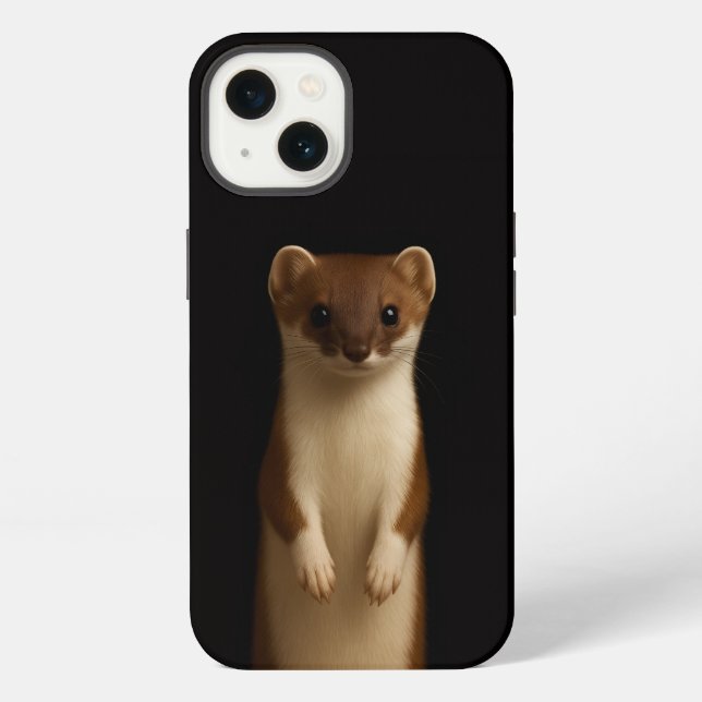 Coque iPhone Belette élégante iPhone 13 Black 4 Luxe (Verso)