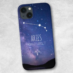 Etui iPhone 13 Bélier Constellation du zodiaque personnalisée