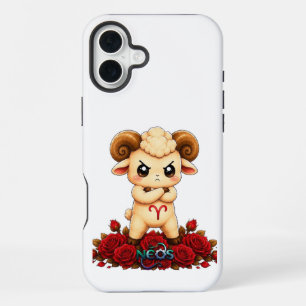 Coque iPhone 16 Plus Bélier Néos du Zodiaque Kawaii
