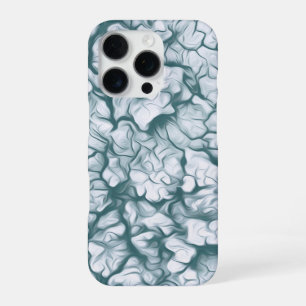 Coque iPhone 16 Pro Belle Abstraction de la Nature Bleue Pâle