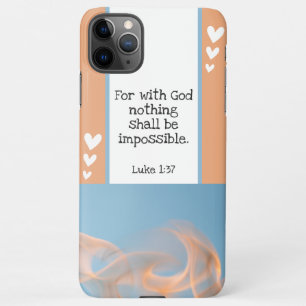 Coque iPhone 11Pro Max Belle Bible Verse Flames Modèle photo Personnalisé