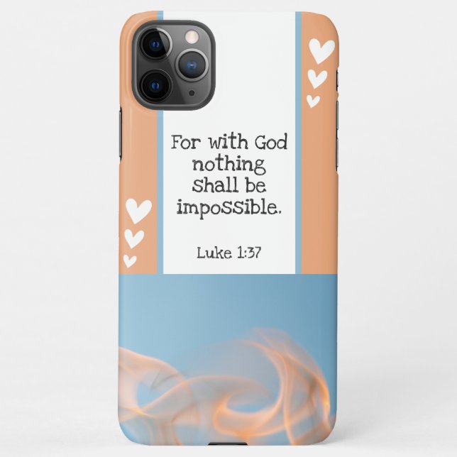 Coque iPhone Belle Bible Verse Flames Modèle photo Personnalisé (Dos)