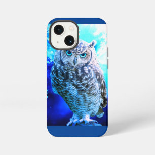 Etui iPhone 13 Mini Belle chouette aux yeux bleus