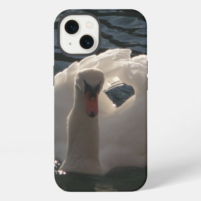 Coque iPhone Belle cygne blanc (Verso)