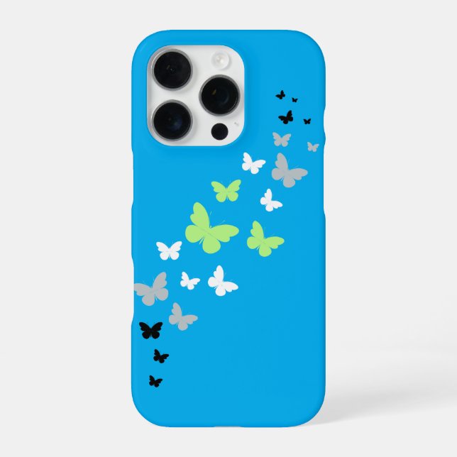 Coque iPhone Belle papillon Agender Pride (Verso)