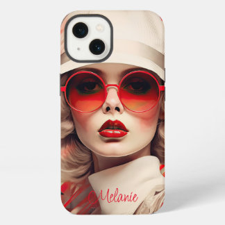 Etui iPhone 13 Belle Parisienne en lunettes de soleil et casquett