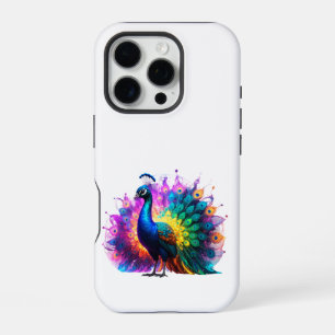 Coque iPhone 16 Pro Belle Peacock Art coloré