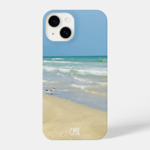 Coque Pour iPhone 14 Belle plage Sandpiper Monogram Island