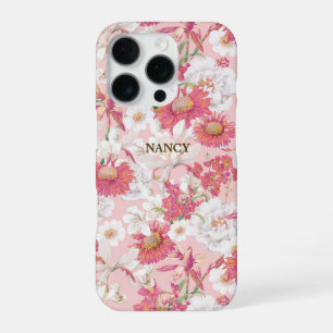 Coque iPhone 16 Pro Belle rose Botanique Floral Nom du jardin Personna