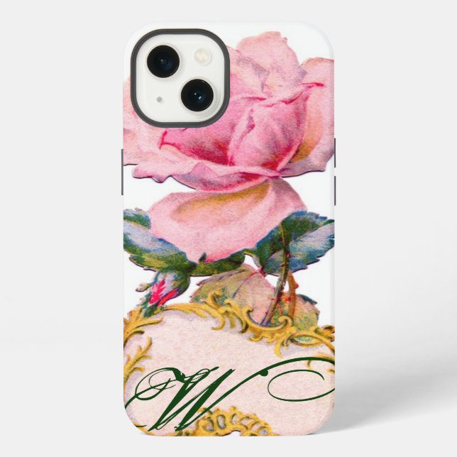 COQUE iPhone BELLE ROSE MONOGRAMME ROSE (Verso)