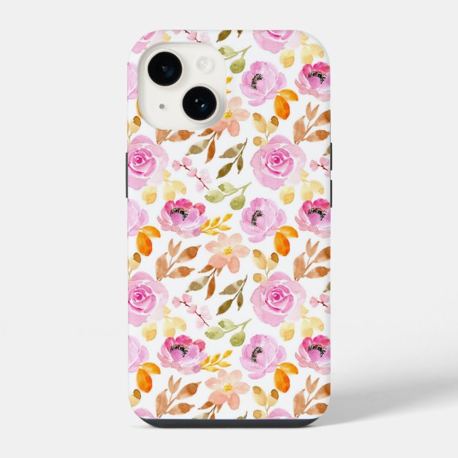 Coque iPhone Belles Fleurs Roses (Verso)