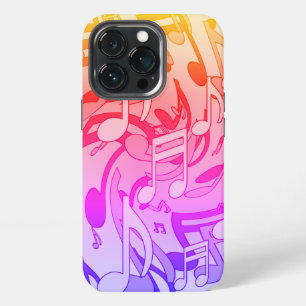 Etui iPhone 13 Pro Belles Musiques Couleurs Heureuses Notes de Musiqu