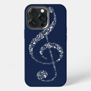 Etui iPhone 13 Pro Belles notes de musique blanches cool