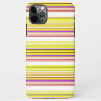 Coque iPhone 11Pro Max Belles rayures jaunes blanches
