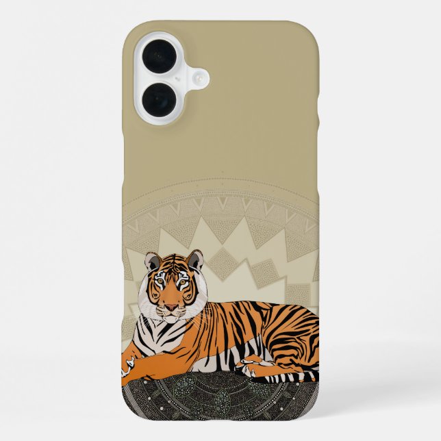 Coque iPhone bengale tiger mandala bambou (Verso)