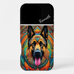 Coque iPhone 16 Pro Max Berger allemand en Mandala