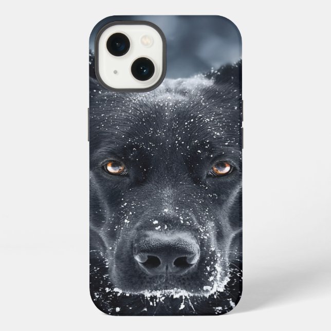 Coque iPhone Berger allemand noir (Verso)