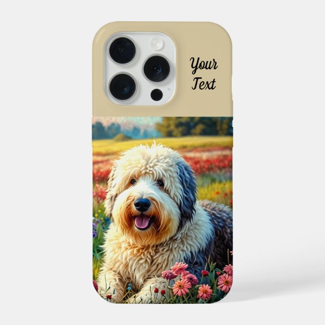 Coque iPhone Berger anglais ancien (Verso)