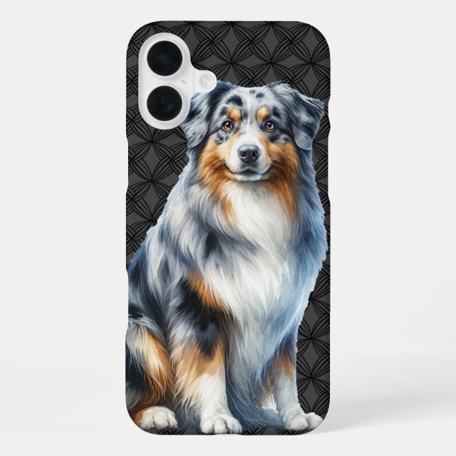 COQUE iPhone BERGER AUSTRALIEN FLUFFY À POILS LONGS (Verso)