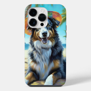 Coque Pour Pour iPhone 14 Pro Max Berger Australien sur la plage cadeau d'été pour a