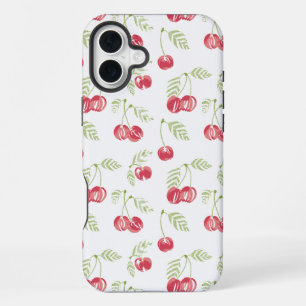 Coque iPhone 16 Plus Berry Rouge Vert doux