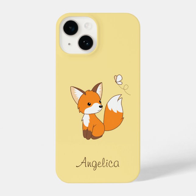 Coque iPhone Beurre à regarder de la petite Fox mignonne (Verso)