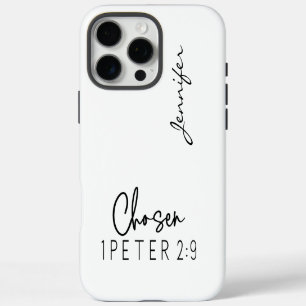 Coque iPhone 16 Pro Max Bible Verset 1 Pierre 2:9 iPhone Minimaliste Moder