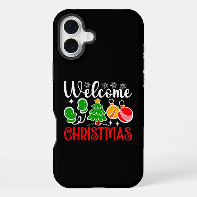 Coque iPhone Bienvenue Noël (Verso)