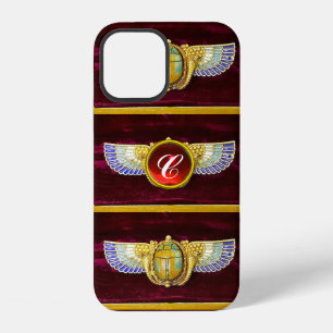 COQUE iPhone 12 BIJOU ÉGYPTIEN ANTIQUE SCARABÉ AILÉ / CORNUCOPIE