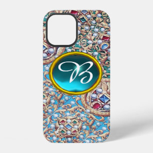 COQUE iPhone 12 BIJOUX ANCIENS,GEMMES,PERLES,MONOGRAMME D'ANGES