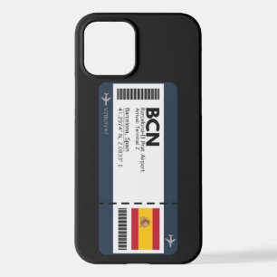Coque iPhone 12 Billet d'entrée BCN Barcelona - Espagne