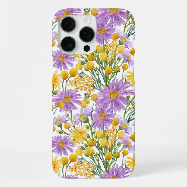 Coque iPhone Billy Buttons et Fleurs de Daisies Florales  (Verso)