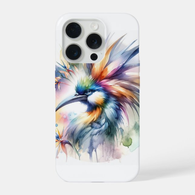Coque iPhone Bird of Paradise 130624AREF104 - Watercolor (Verso)