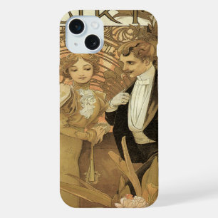 Coque iPhone 15 Plus Biscuits vintages Art Nouveau Flirt, Alphonse Much