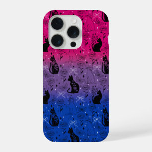 Coque iPhone 15 Pro Bisexual Pride Chat noir - Mystical Witchy