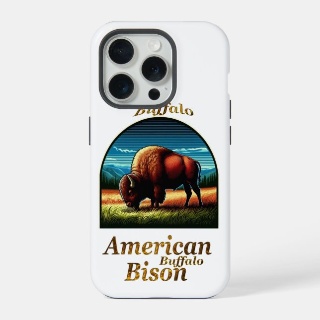 Coque iPhone Bison de Buffalo américain (Verso)