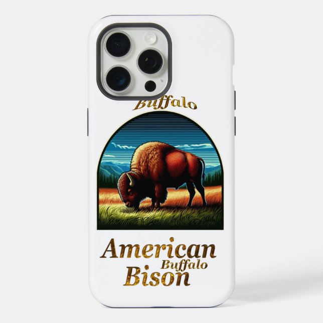 Coque iPhone Bison de Buffalo américain (Verso)