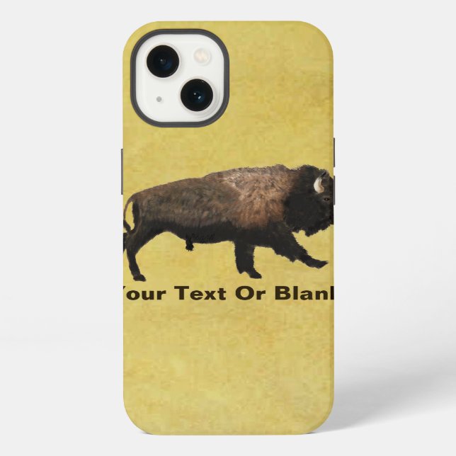 Coque iPhone Bisons en Galop (Verso)