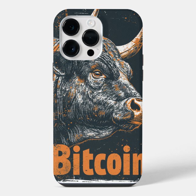 Coque iPhone Bitcoin Bull Blockchain design (Verso)