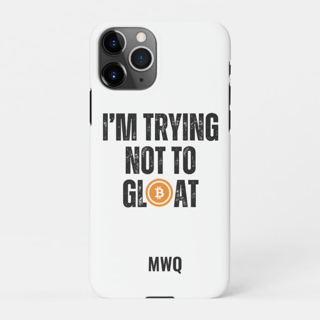 Coque iPhone Bitcoin Investisseur J'ESSAIE DE NE PAS GLOTER (Dos)